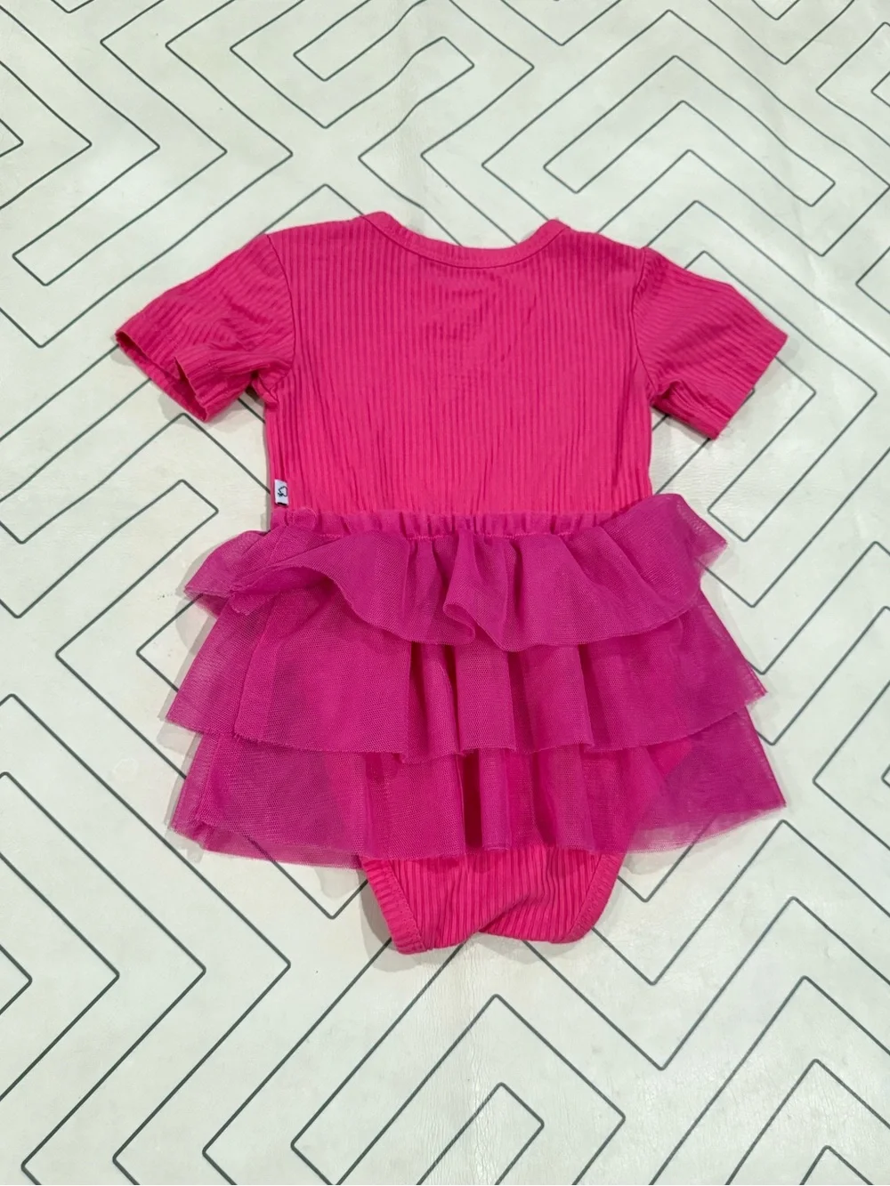 Dream Big Little Bright Pink Ruffle Tutu Onesie